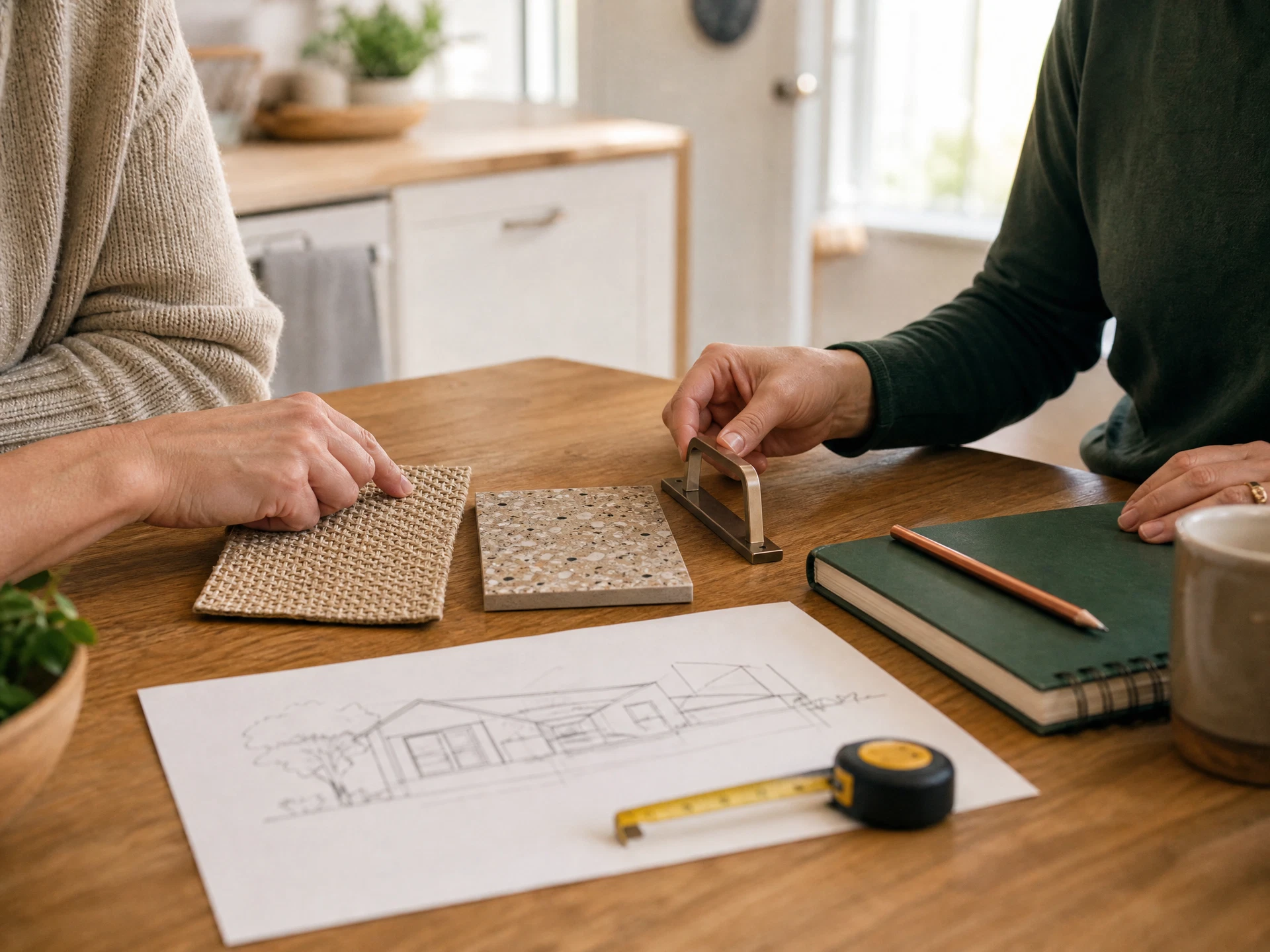 Conceptual home-service planning scene
