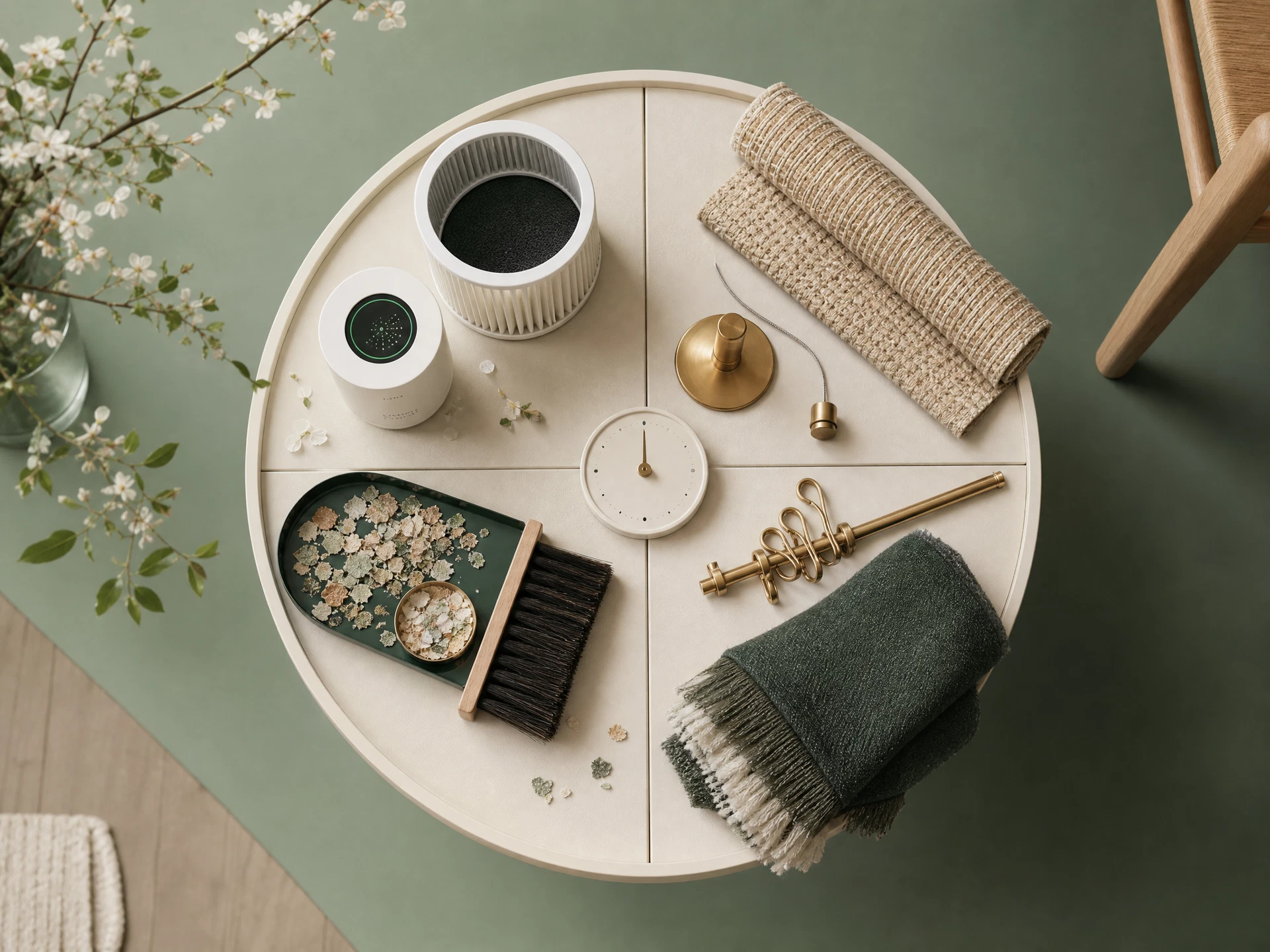 Original concept photograph of a seasonal whole-home care map